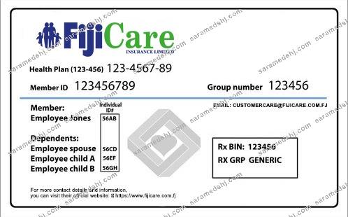 Fiji health insurance card
